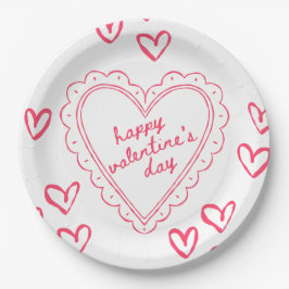 Plato De Papel Galentine’s Day Valentine Girly Invitation