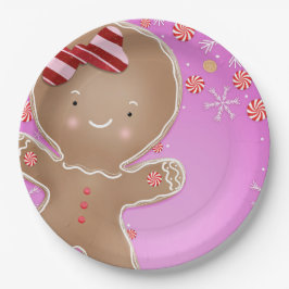 Plato De Papel Galleta de jengibre con pimienta rosa para fiesta