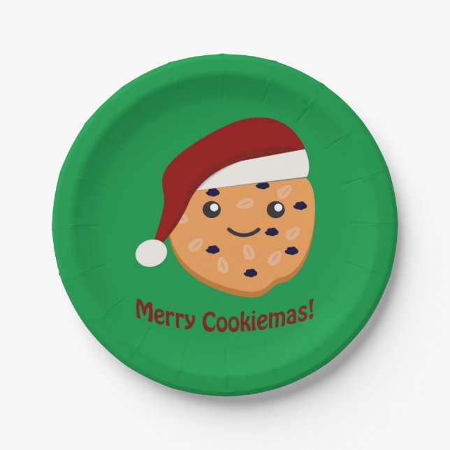 Plato De Papel Galleta de Navidad Galleta de Cookiemas (Anverso)