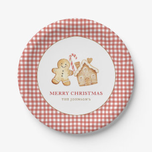 Plato De Papel Galletas Cute Vintage Gingerbread