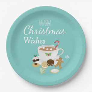 Plato De Papel galletas de Navidad y vacaciones de chocolate cali