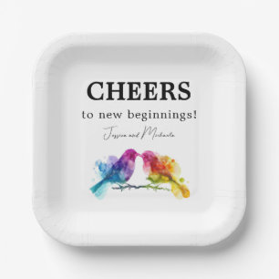 Plato De Papel ¡GALLETAS LGBTQ+! Aves de arco iris