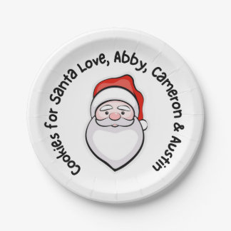 Plato De Papel Galletas para santa