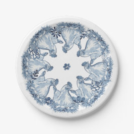 Plato De Papel Gallina azul de gallina azul caprichosa, colcha ac