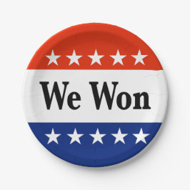 Plato De Papel Ganamos Elecciones 2026