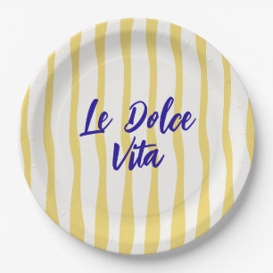 Plato De Papel garabato la Dolce Vita saludo de verano
