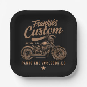 Plato De Papel Garaje de motocicleta Bobber Personalizado de moto