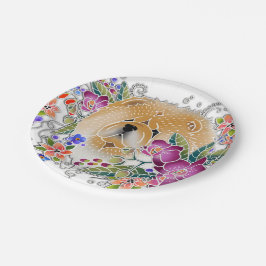 Plato De Papel GARDEN DANCE Chow - Placas de papel de 2 tamaños