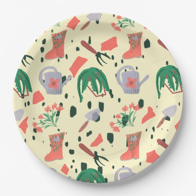 Plato De Papel Garden Fiesta Terrazzo (Anverso)