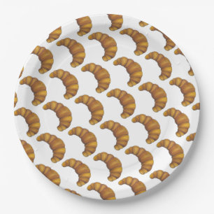 Plato De Papel Gastronomía francesa de croissant de Carnicería