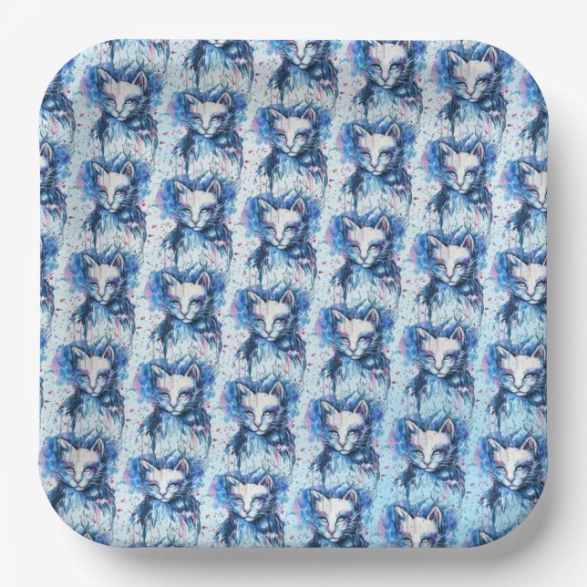 Plato De Papel Gatita (Anverso)