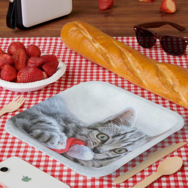 Plato De Papel Gatito (Picnic)