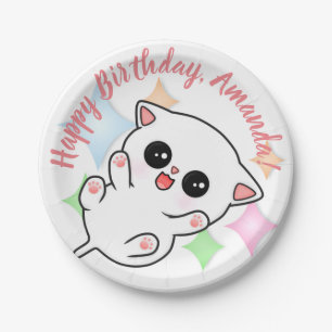 Plato De Papel Gatito de tiempo de frob Belly