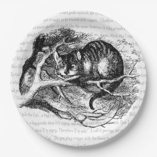 Plato De Papel Gato de Cheshire