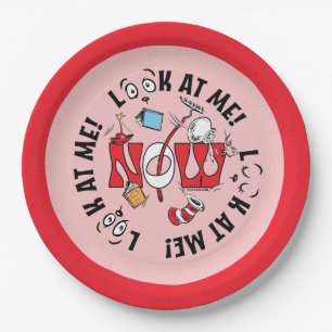 Plato De Papel Gato en el Gorra   ¡Mírame! ¡Mírame!