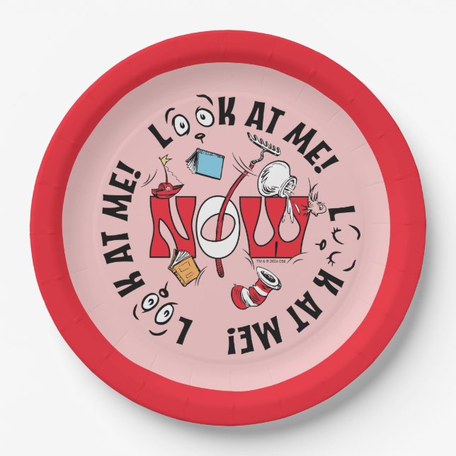 Plato De Papel Gato en el Gorra | ¡Mírame! ¡Mírame! (Anverso)