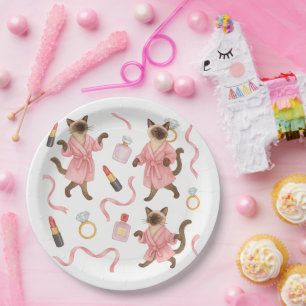 Plato De Papel Gato inventado ARTISTA para mujer Chica Lady gatos