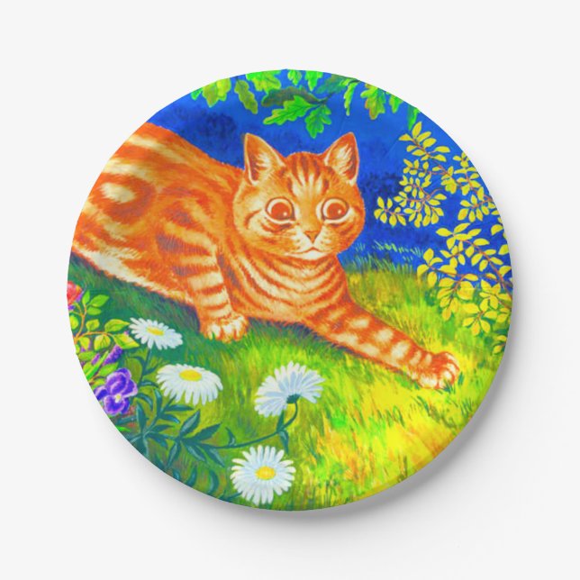 Plato De Papel Gato nocturno (Anverso)