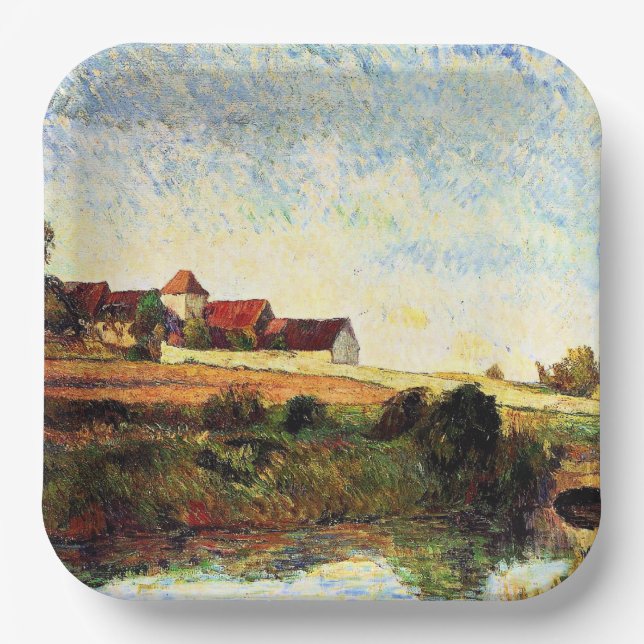 Plato De Papel Gauguin - The Farm in Grue, (Anverso)