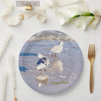 Plato De Papel Gaviotas de Coney Island