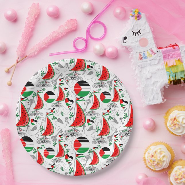 Plato De Papel Gaza: Barcos de la Flotilla de Sumuda por la Liber (Fiesta)