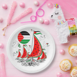 Plato De Papel Gaza: Barcos de la Flotilla de Sumuda por la Liber