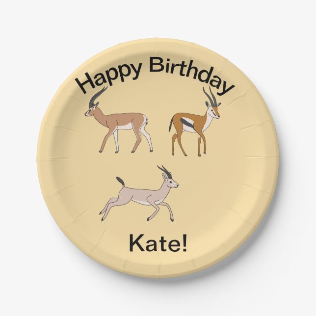 Plato De Papel Gazelles (Anverso)