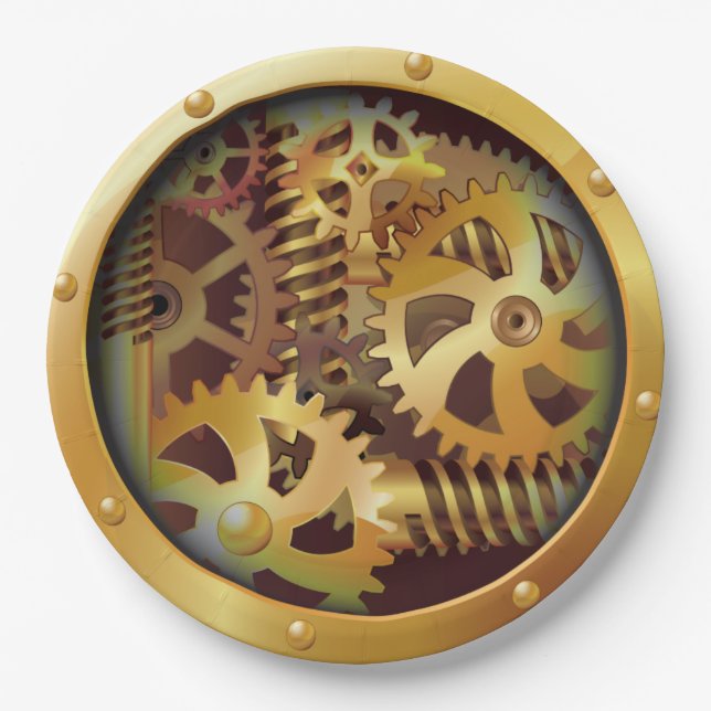 PLATO DE PAPEL GEARS (Anverso)