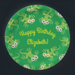 Plato De Papel Gecko Lizards Birthday Party Cute Kids<br><div class="desc">Adorable lagarto de lagartijas color lindo diseño de fiesta de cumpleaños es perfecto para un niño que ama a los reptiles por su celebración de cumpleaños! Personalizar el texto para hacerlos propios. El aspecto moderno es la forma perfecta de celebrar a tu pequeño que ama los lagartos y los animales...</div>