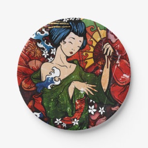 Plato De Papel Geisha
