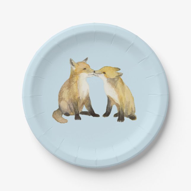 Plato De Papel Gemelos Fox (Anverso)