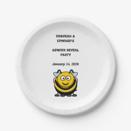 Plato De Papel Gender Reveal Bee Party