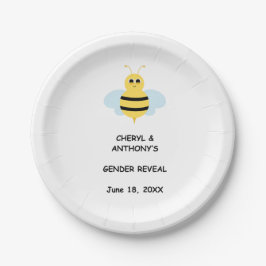 Plato De Papel Gender Reveal Bee Party