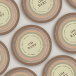 Plato De Papel Género neutral de Boho Rainbow Baby Shower Earthy<br><div class="desc">Diseñado para coincidir con nuestra "Colección de Baby Shower Arcoiris" Otros colores y piezas coincidentes disponibles en la colección.</div>