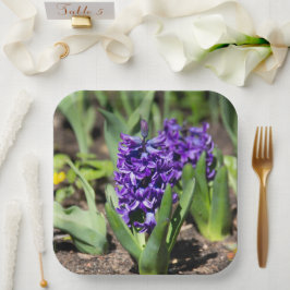 Plato De Papel Geocinth azul en primavera