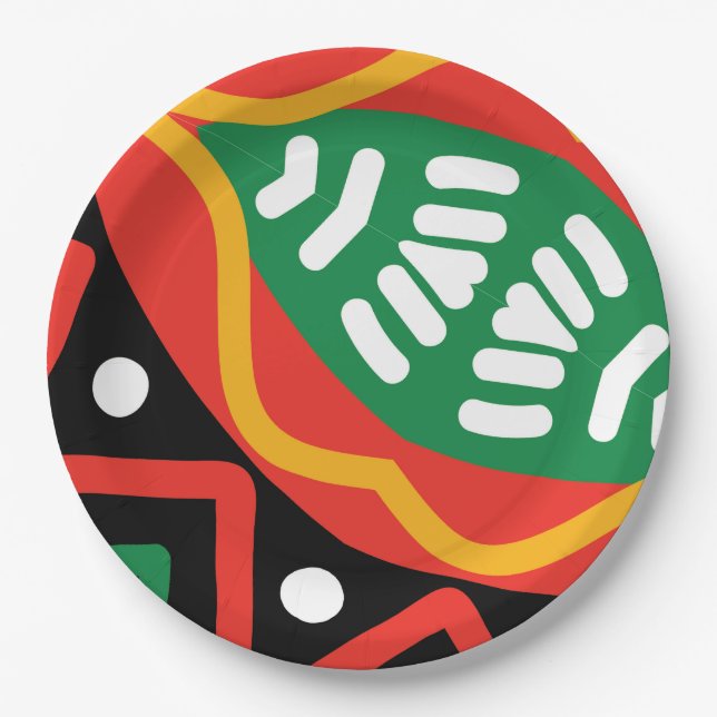 Plato De Papel Geografía del mes de la historia negra (Anverso)