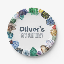 Plato De Papel Geology Birthday Rocks Dig Party