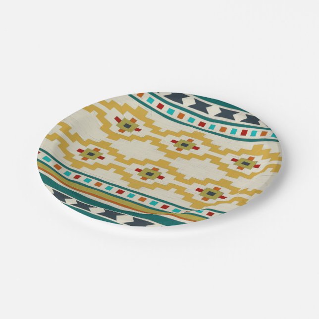 Plato De Papel Geometría del Suroeste III (Angular)