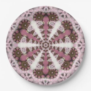 Plato De Papel Geometría País Tierra Rosa Mandala