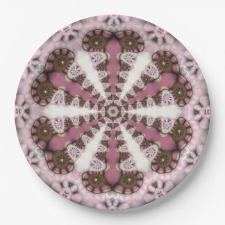 Plato De Papel Geometría País Tierra Rosa Mandala