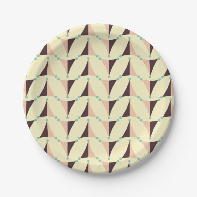 Plato De Papel Geometric pattern in retro vibe (Anverso)