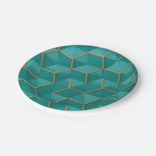 Plato De Papel geométrico