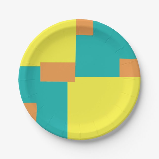 Plato De Papel Geométrico abstracto 020515 (Anverso)