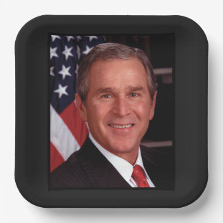Plato De Papel George Bush 43.ª foto del presidente estadounidens