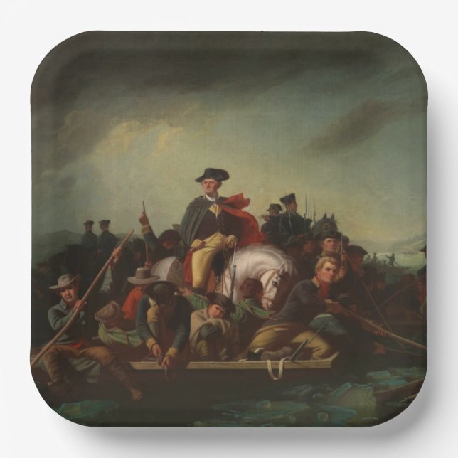 Plato De Papel George Washington cruzando el río Delaware (Anverso)