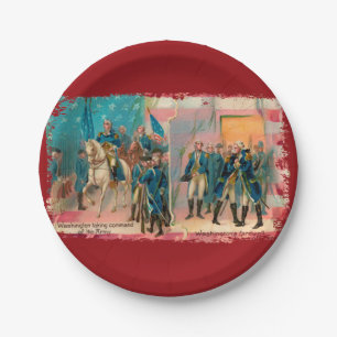 Plato De Papel George Washington y las tropas