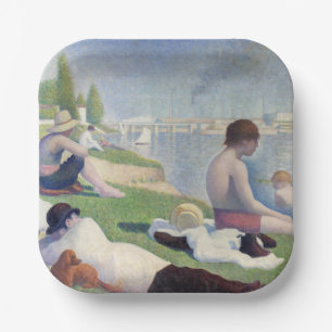 Plato De Papel Georges Seurat - Bathers en Asnieres