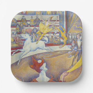 Plato De Papel Georges Seurat - El circo