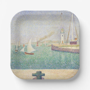 Plato De Papel Georges Seurat - Entrada del puerto de Honfleur