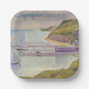 Plato De Papel Georges Seurat - Port-en-Bessin en la marea alta